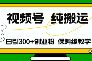 (11827期)视频号纯搬运日引流300+创业粉,日入4000+