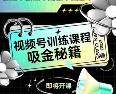 如何做好视频号，视频号训练课程，吸金秘籍