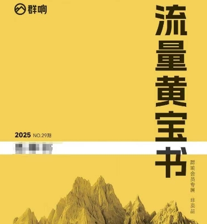群响流量黄宝书25-29期,群响内部私享资料非卖品