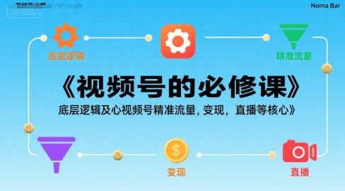 视频号的必修课,视频号的底层逻辑及核心视频号精准流量,变现,直播等核心