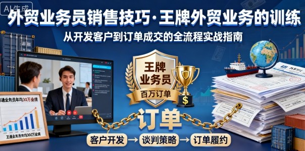 外贸业务员销售技巧,王牌外贸业务的训练
