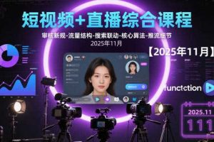 短视频+直播综合课程，审核新规-流量结构-搜索联动-核心算法-推流细节【更新】