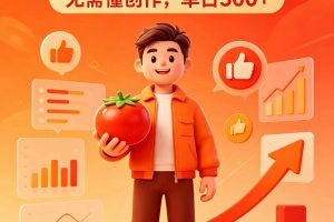 番茄小说达人全自动变现，普通人轻松日入500+