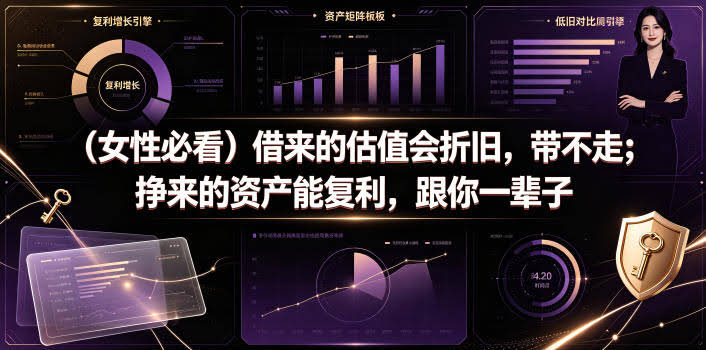 付费文章：（女性必看）借来的估值会折旧，带不走；挣来的资产能复利，跟你一辈子