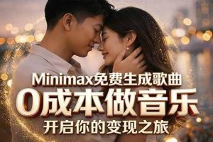 （18401期）Minimax免费生成歌曲实测！0成本做音乐，说唱流行Lofi一键生成