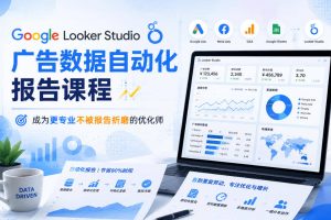 Google Looker Studio广告数据自动化报告课程，成为更专业不被报告折磨的优化师