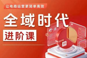 全域时代进阶课，更简单高效的全域投放实操，让电商运营更简单高效（更新）