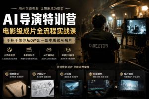 AI导演特训营，电影级成片全流程实战课，手把手带你从0产出一部电影级AI短片