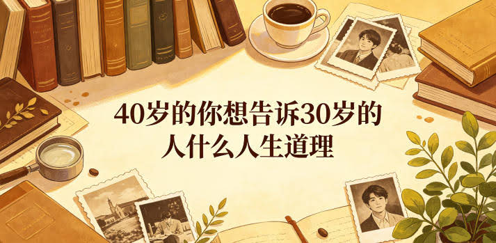 公众号付费文章：40岁的你想告诉30岁的人什么人生道理？