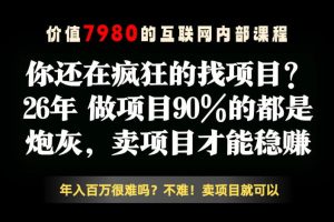 26年请不要疯狂的找项目了，卖项目远比你想象的暴利，你也可以月入10W+【揭秘】