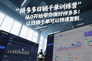 拼多多日销千单训练营，从0开始带你做好拼多多，让日销千单可以快速复制(更新26年5月)