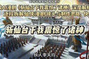 爆款AI漫剧《斩仙台下我震惊了诸神》深度解析课，逐段拆解仙侠漫剧镜头与制作思路，快速复刻爆款创作模式
