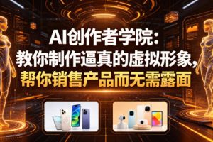 AI创作者学院：教你制作逼真的虚拟形象，帮你销售产品而无需露面【原创双语字幕】
