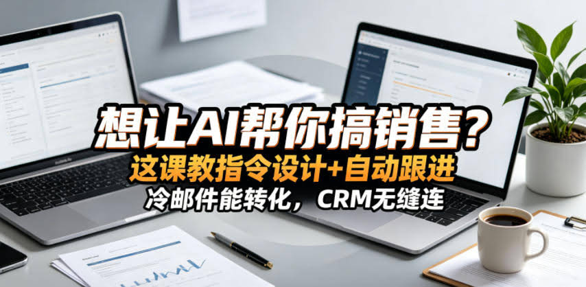 想让AI帮你搞销售？这课教指令设计+自动跟进，冷邮件能转化，CRM无缝连！【原创双语字幕】