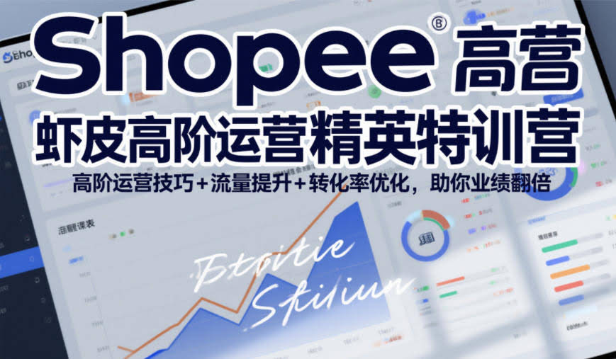 Shopee虾皮高阶运营精英特训营，高阶运营技巧+流量提升+转化率优化，助你业绩翻倍（更新26年5月）