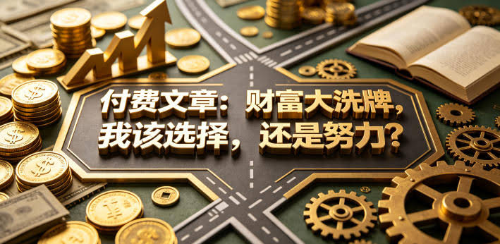 付费文章：财富大洗牌，我该选择，还是努力？
