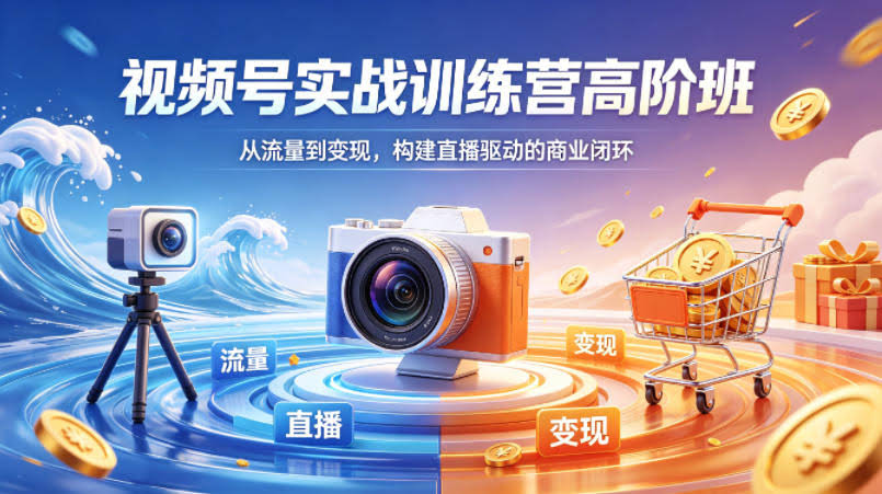 视频号实战训练营高阶班，从流量到变现，构建直播驱动的商业闭环（26年4月）