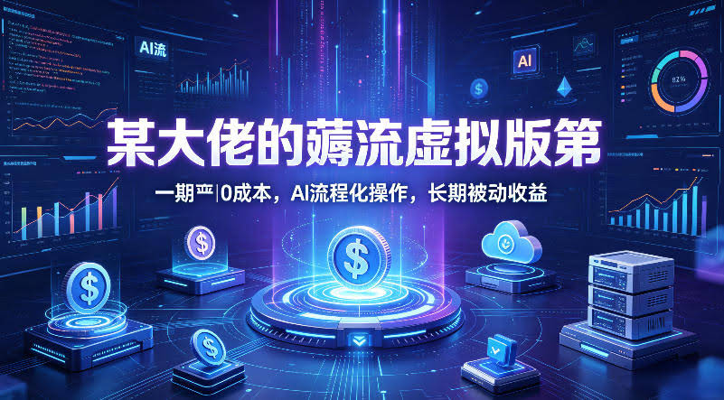 某大佬的薅流虚拟版第一期丨0成本，AI流程化操作，长期被动收益