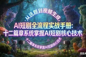（17620期）AI 短剧全流程实战手册：从选题到视频生成，十二篇章系统掌握 AI 短剧核心技术