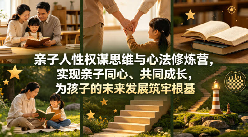 亲子人性权谋思维与心法修炼营，实现亲子同心、共同成长，为孩子的未来发展筑牢根基【音频】