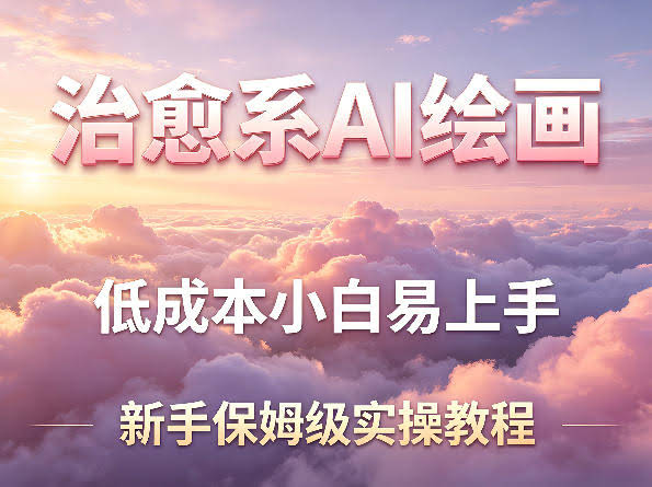 治愈系AI绘画提示词项目,低成本小白易上手,每天10分钟,新手保姆级实操教程