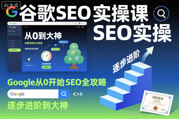 谷歌SEO实操课，Google从0开始SEO全攻略，逐步进阶到大神（更新26年）
