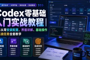Codex零基础入门实战教程｜新手从零安装配置、界面详解、基础操作与实战任务全套教学