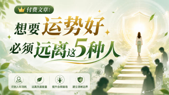 付费文章：想要运势好，必须远离这5种人