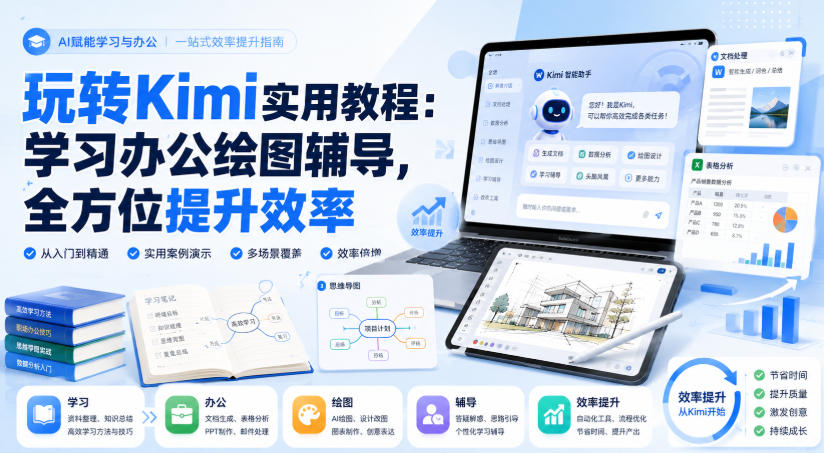 玩转Kimi实用教程:学习办公绘图辅导,全方位提升效率