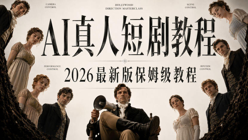 AI真人短剧制作全流程，AI视频大佬专为零基础研制的AI短剧教程，保姆级教程，新手一学就会！
