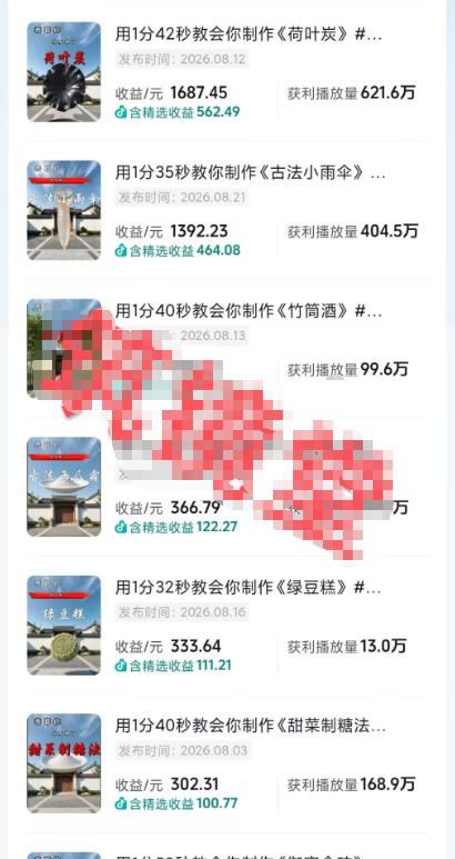 抖音20W粉丝博主的AI非遗知识科普教学，零基础制作非遗文化类短视频变现，解锁抖音精选独家收益