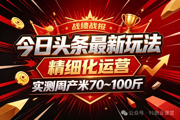 今日头条最新玩法，精细化运营，躺米，实测周产米 70~100 ，兔米橡木，全新躺.zhuan模式