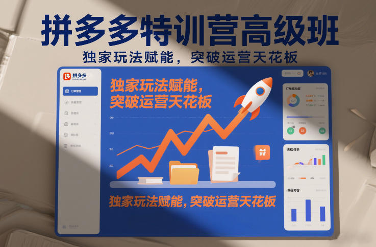 拼多多特训营高阶班，独家玩法赋能，突破运营天花板（更新260915）