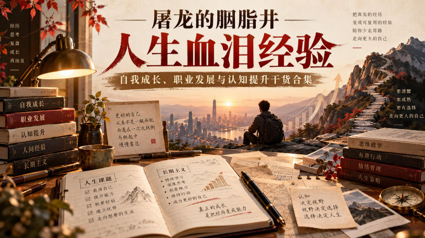 屠龙的胭脂井人生血泪经验|自我成长、职业发展与认知提升干货合集【文档】