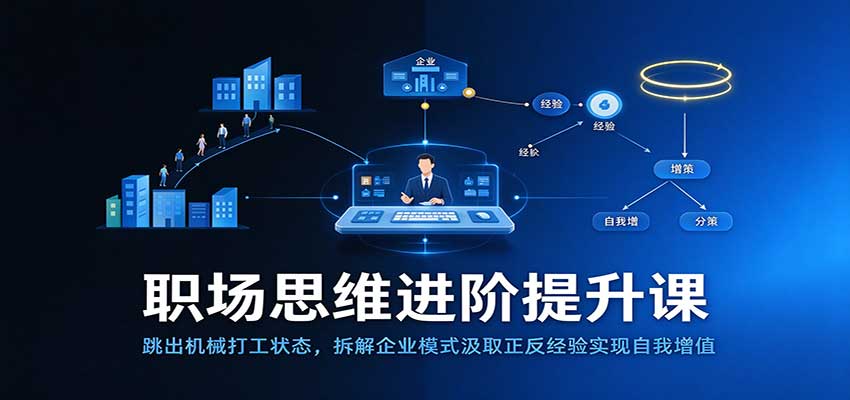 职场思维进阶提升：跳出机械打工状态，拆解企业模式汲取正反经验实现自我增值