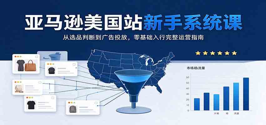 亚马逊美国站新手系统课:从选品判断到广告投放,零基础入行完整运营指南